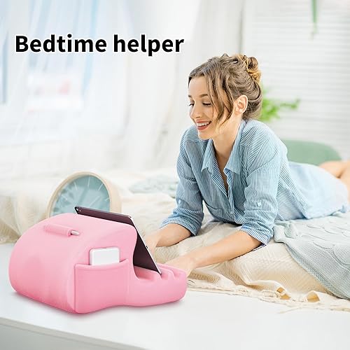Miniatura 3 de CreaDream Soporte de almohada para tablet, soporte para tablet para cama, regazo y escritorio con 3 ángulos de visión, almohadilla suave compatible