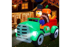 OurWarm Blow Up Turkey Inflatable, 8FT Thanksgiving Turkey Driving Car