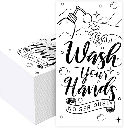 100 Piezas Toallas de Mano Desechables para Baño - Toallas de Invitados de Papel de Calidad Premium de 3 Capas Servilletas de Baño Desechables para
