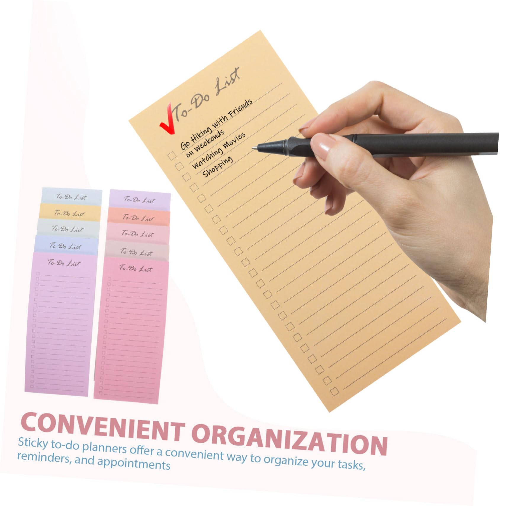 DOITOOL Blocco Note Pianificatore per Agenda Giornaliera, Promemoria e Tracciamento Attività, 10 Pads, 50 Pagine per Pad, Carta per Ufficio e Scuola