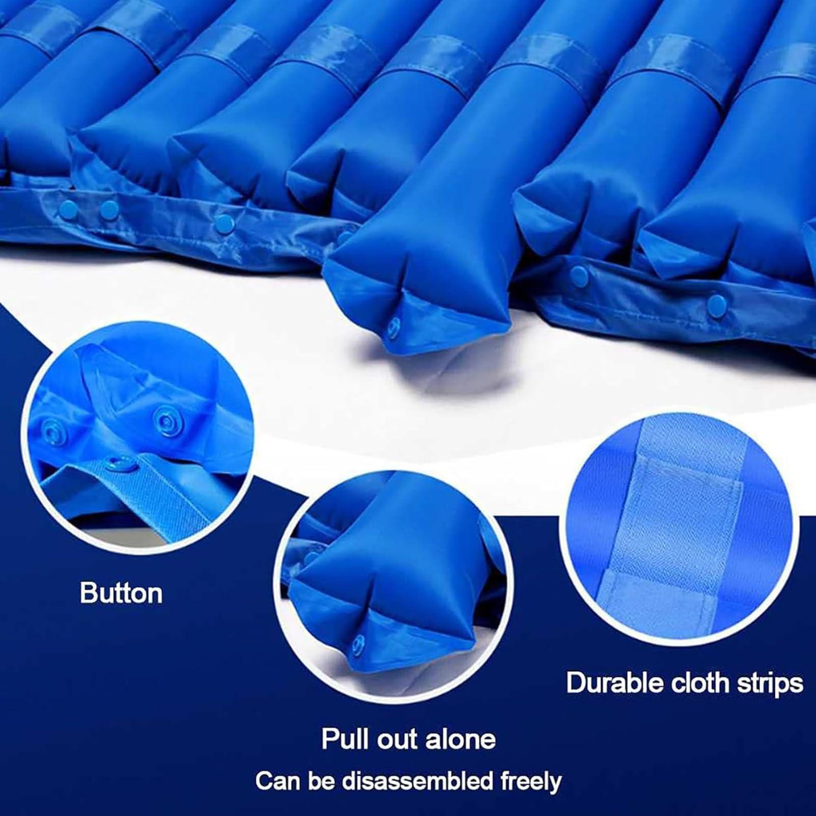 Colchón De Presión Alterna, Colchón Antiescaras con Bomba De Aire, Colchón Inflable para Tratamiento De Úlceras por Presión Y Úlceras por Presión, Se Adapta a Cama De Hospital Estándar