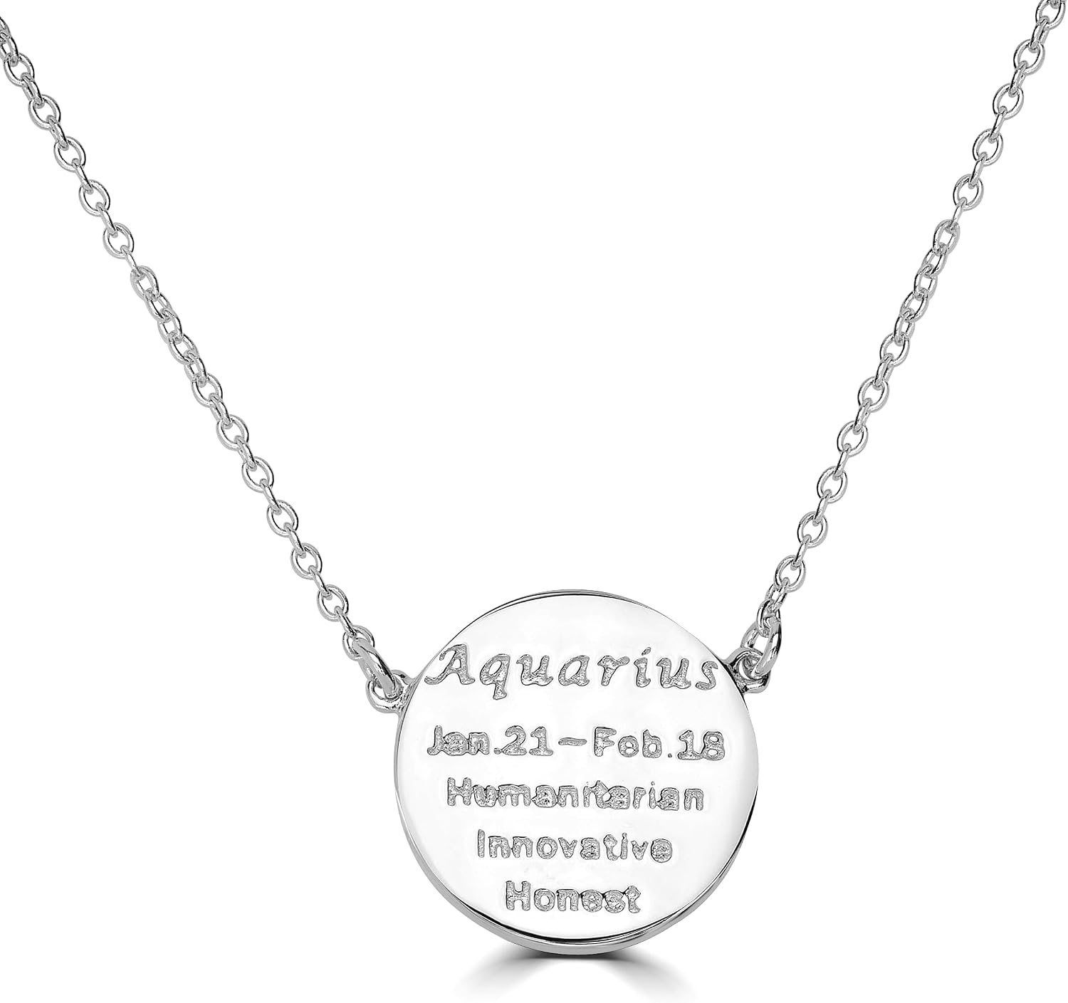 Womens Zodiac Sterling Silver and Gold Plated Crystal Pendant Necklace With 16 Inch Cable Chain Birthmonth Pendant - Jewelry Gift for her