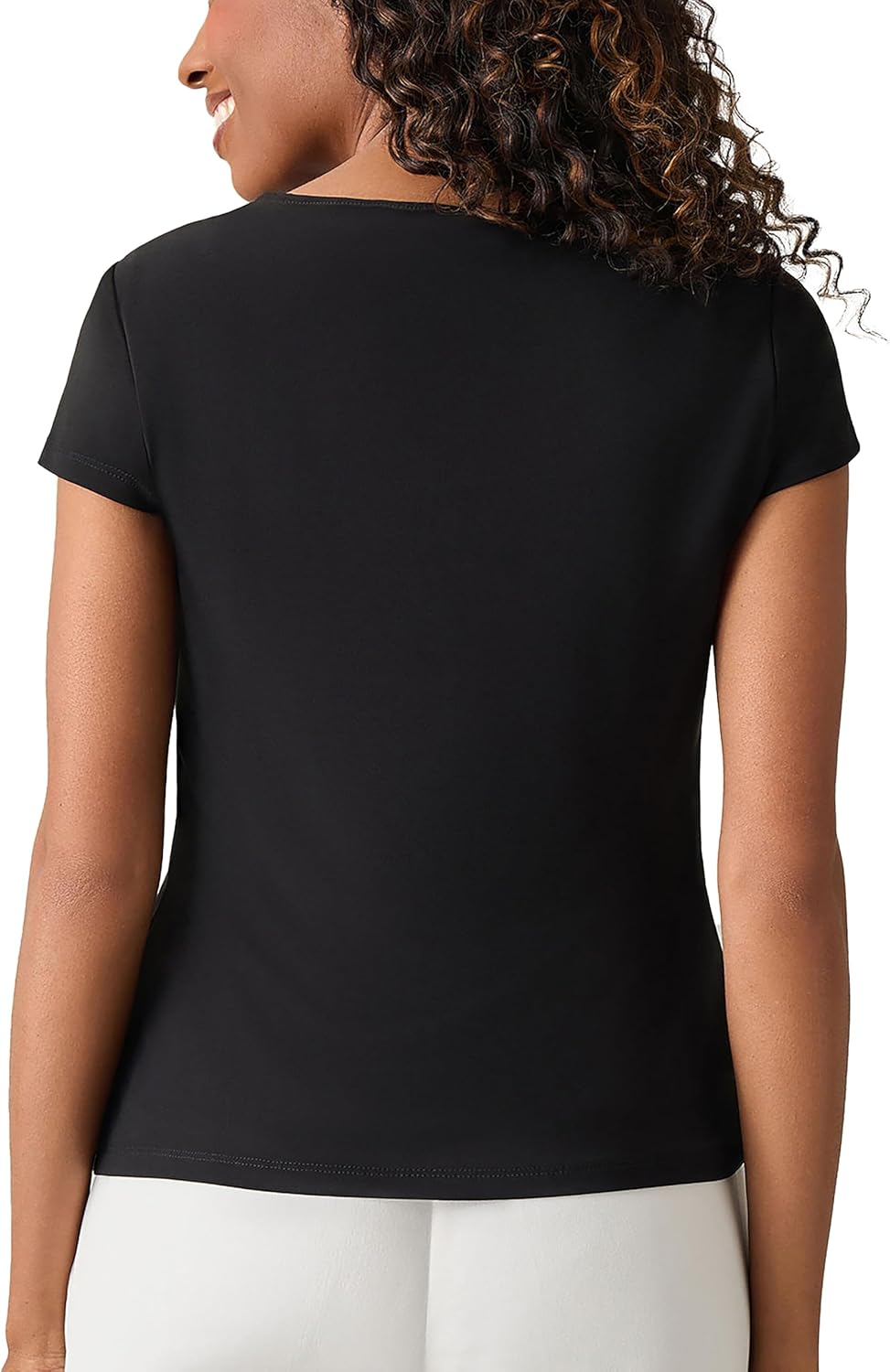 Kasper Womens Cap Sleeve, Cowl Neck Top - Image 3