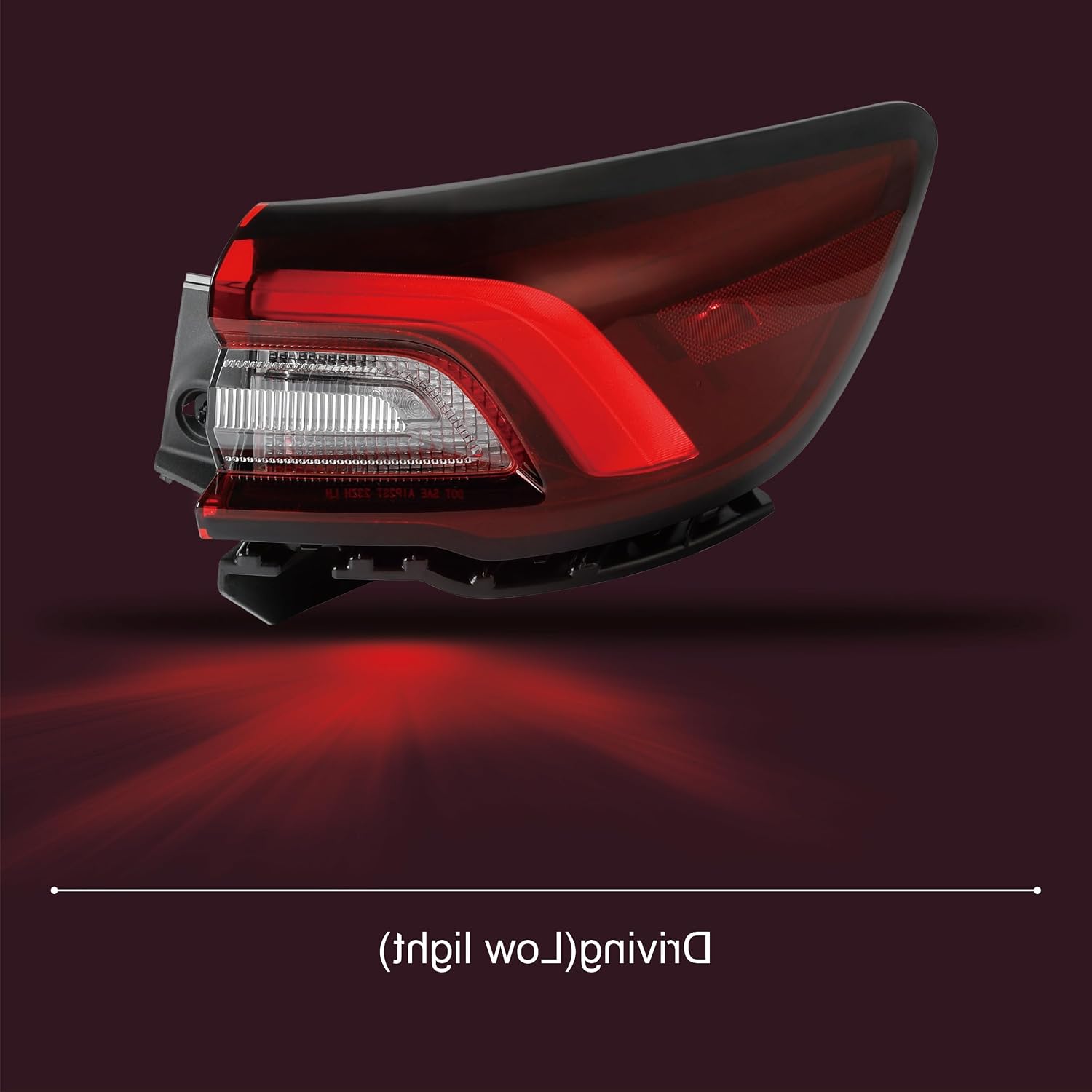 LED Tail Lights Assembly Outer Tail Light Rear Lamp Compatible with 2023 2024 2025 Ford Escape Taillight Rear Brake Lamp Signal Right Passenger Side FO2805131 PJ6Z-13404-A