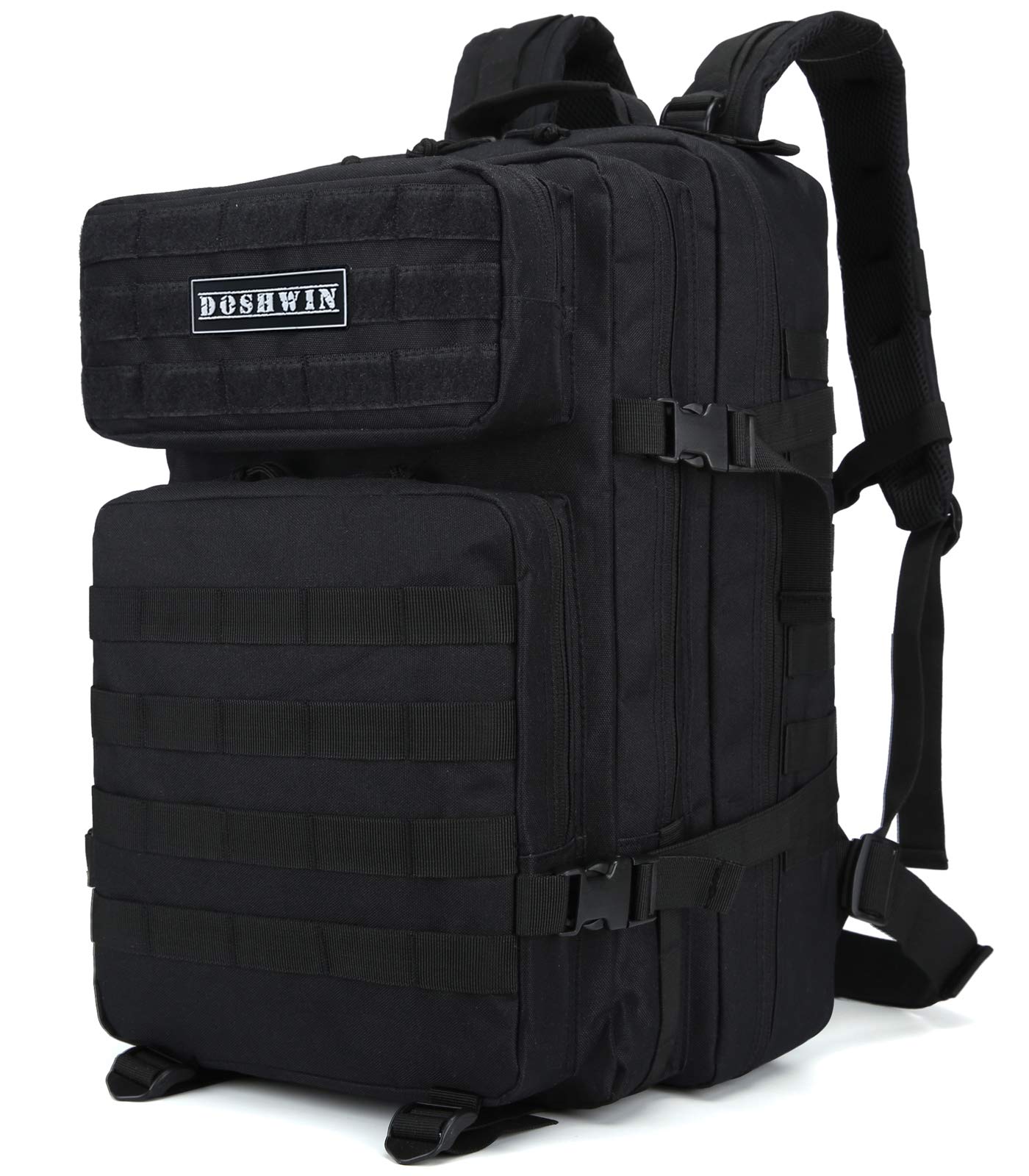 Zaino Tattico 25-30 Litri Per Trekking E Viaggi – Tessuto Oxford Impermeabile, Con Copertura Antipioggia, 4 Fibbie A D E Sistema Molle