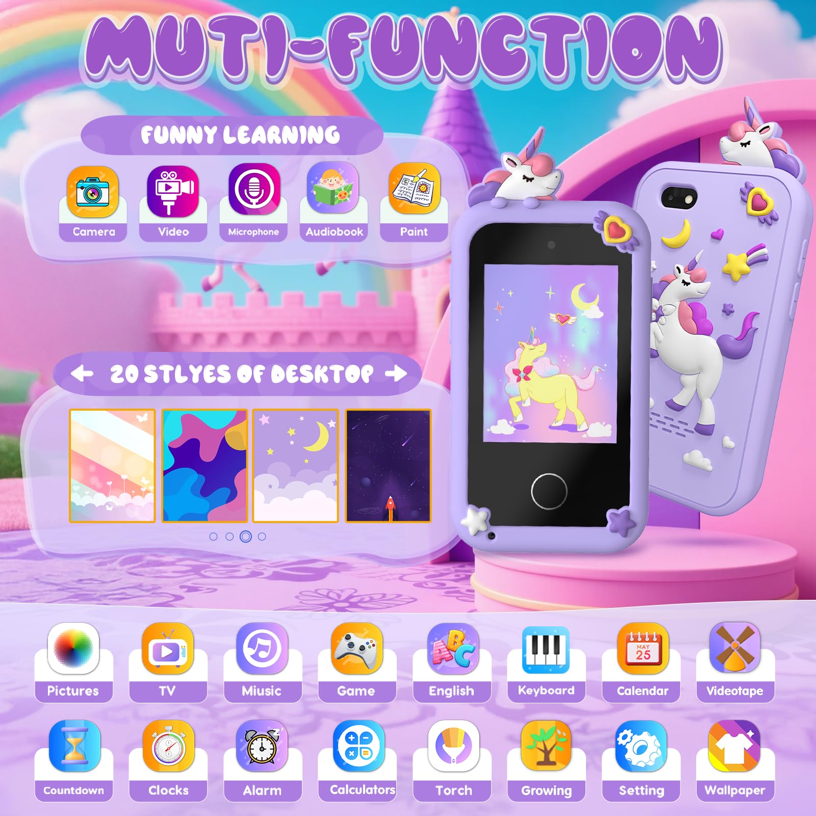 Smartphone Educativo per Bambine 3-10 Anni - Dettaglio