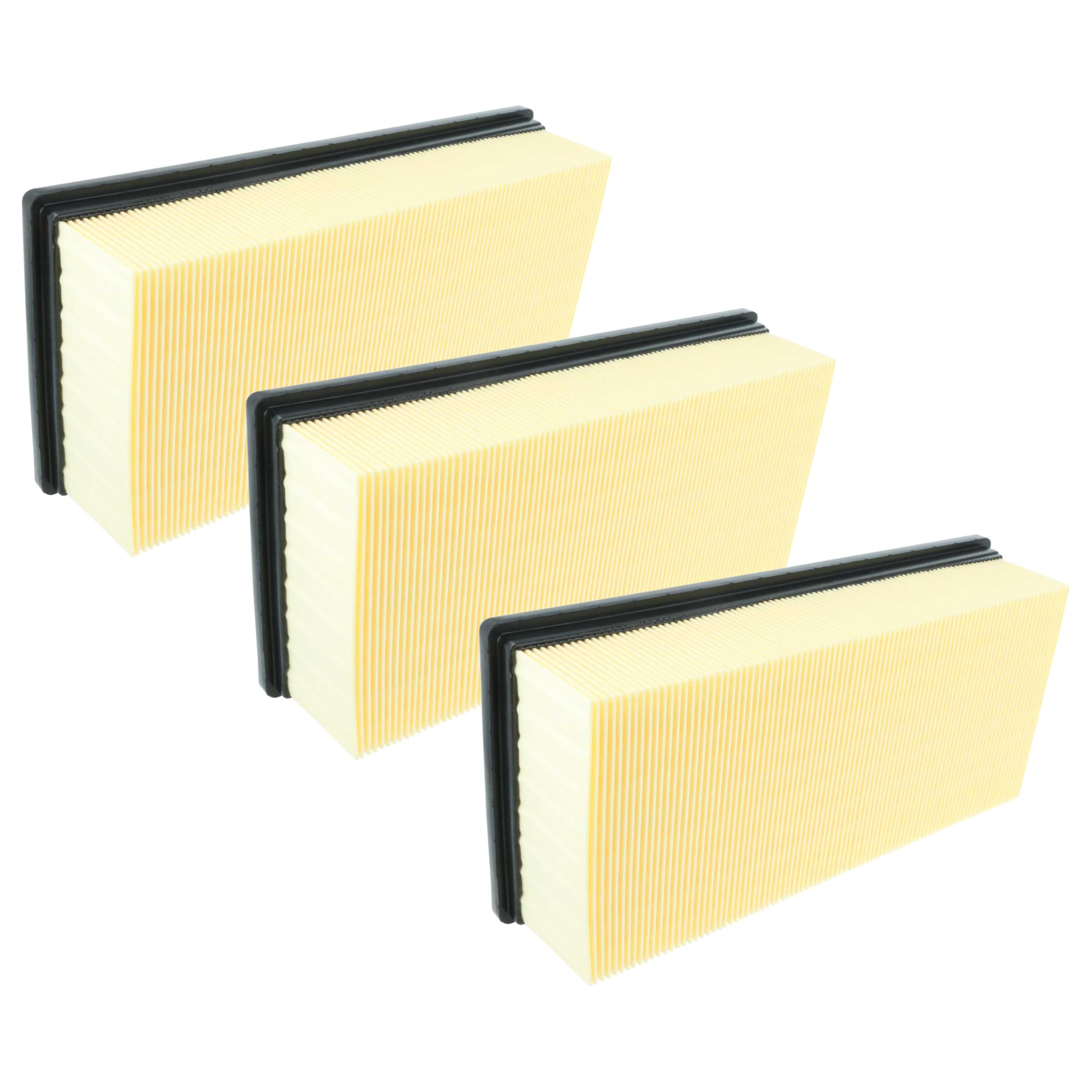 vhbw 3x Filtro plisado plano M compatible con Kärcher IVC 60/24-2 Tact² Lp