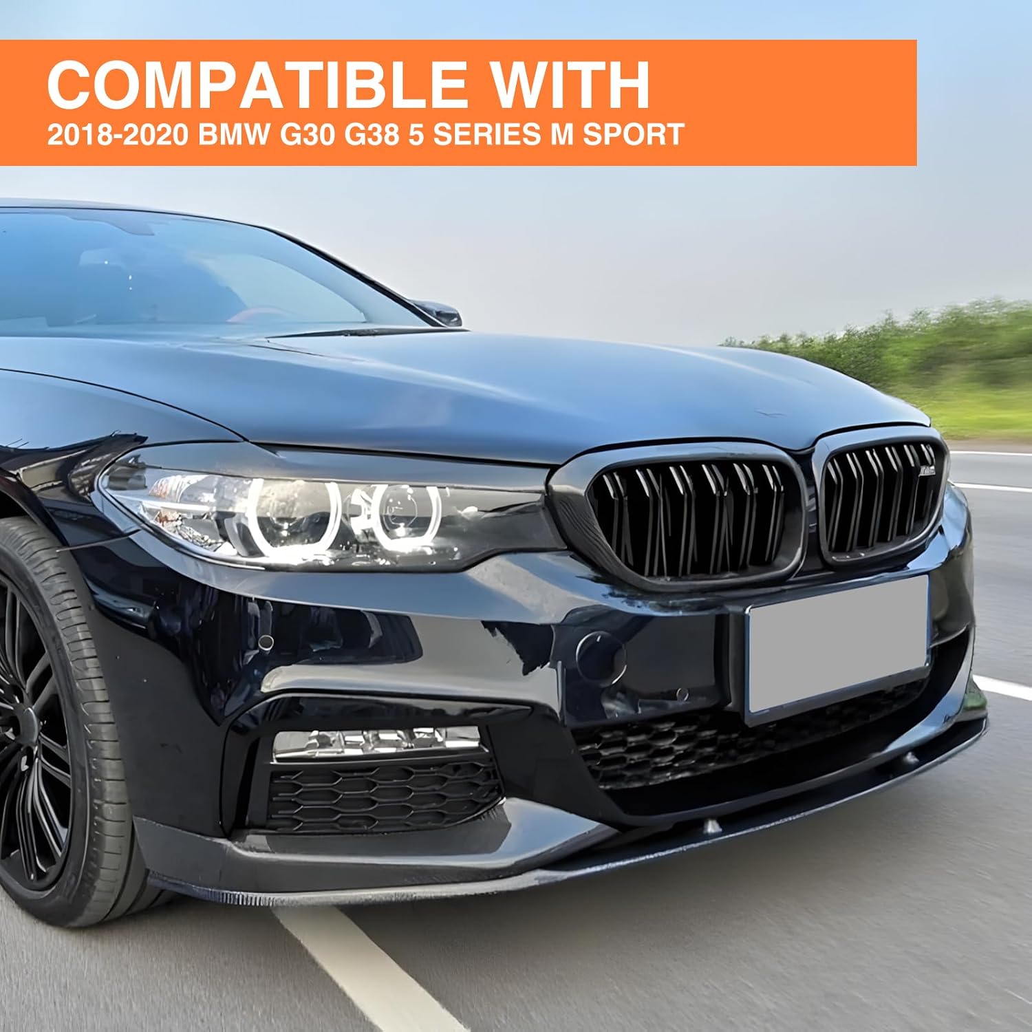 Front Bumper Lip Splitter Spoiler Compatible with 2017-2020 BMW G30