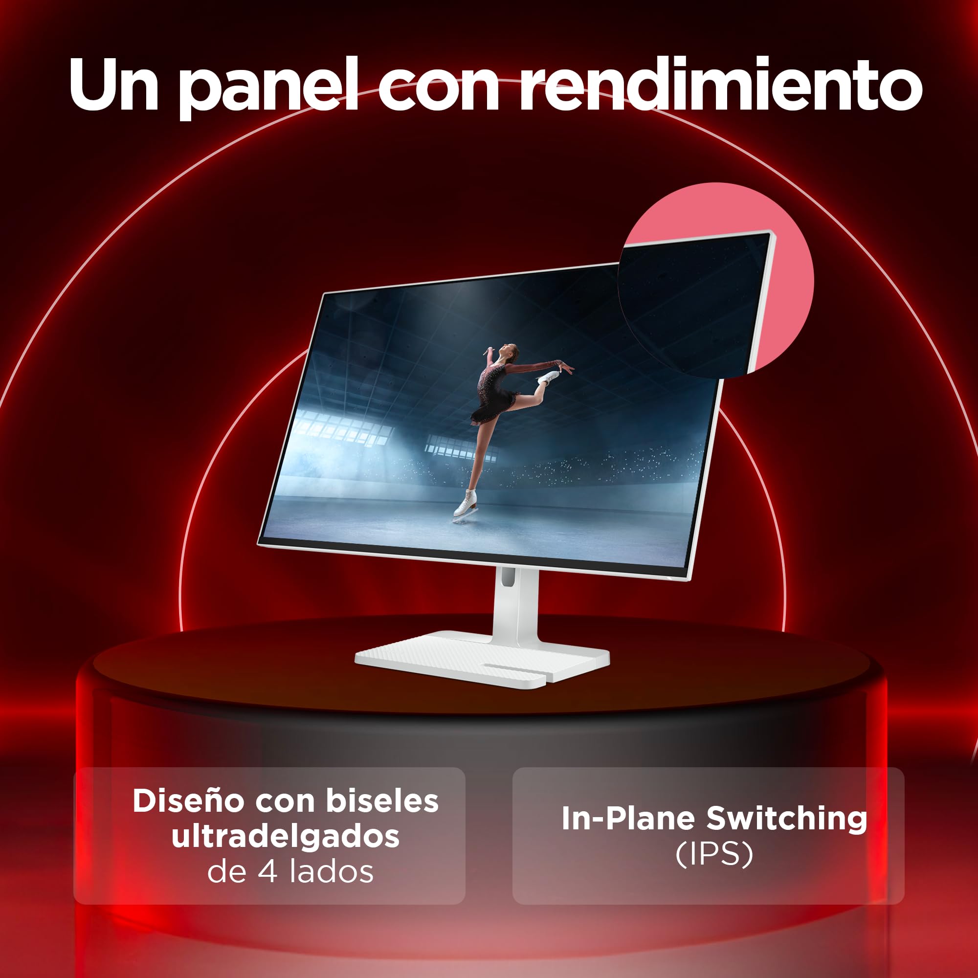 Lenovo L27h-4A - Monitor QHD 27" (IPS, 4 Lados Ultrafinos, HDMI - DP - USB-C, 16:9, Tasa de Refresco 100 Hz, Tiempo Respuesta 1ms, Montaje VESA 100 mm, Ajuste Inclinación/Altura/Pivote/Giro) - Gris