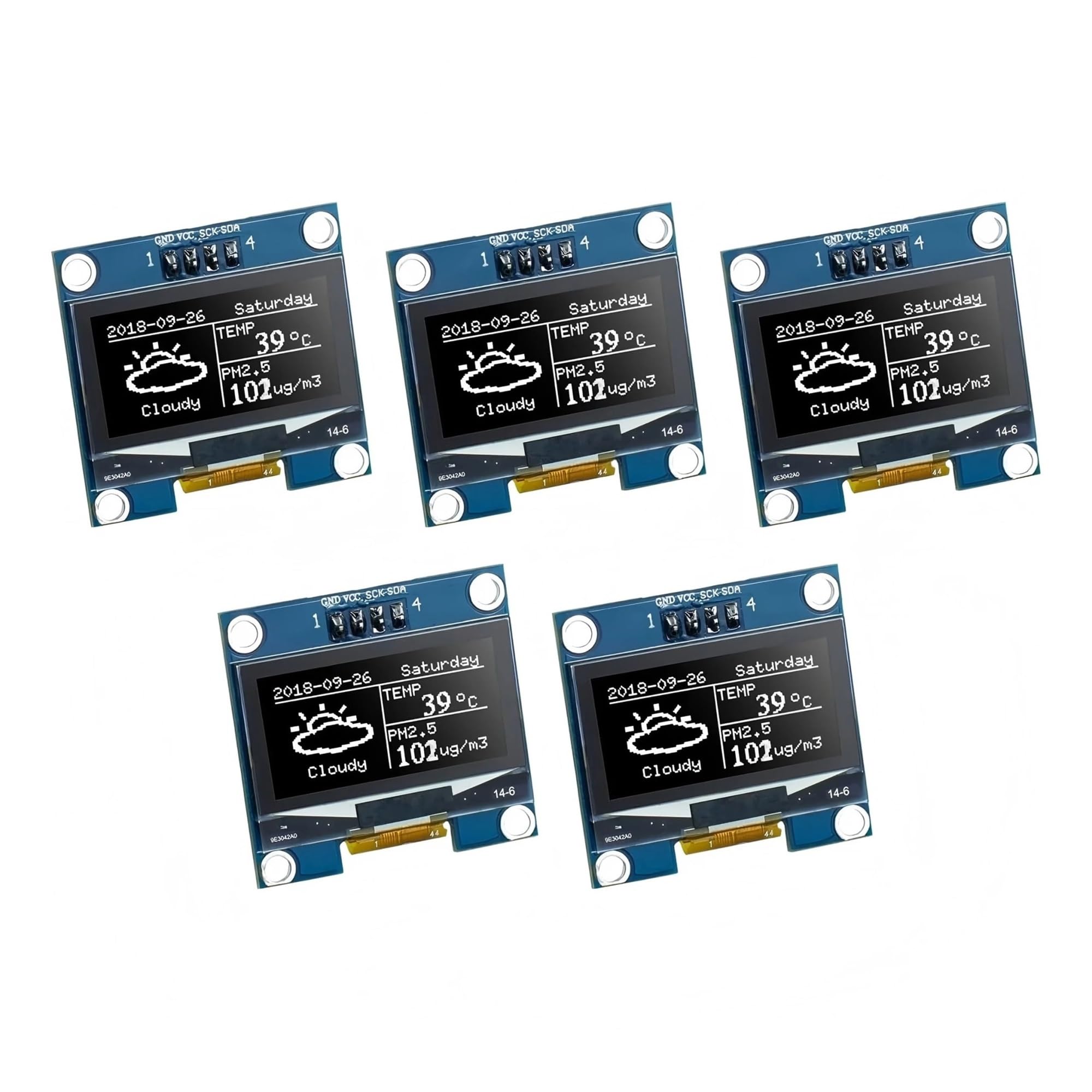 Módulo de pantalla OLED de 1,3", 128x64 I2C SH1106 blanco/azul