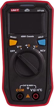 UNI-T UT123T pocket meter, 600V AC/DC,40 °C-300 °C/-40°F-572 °F