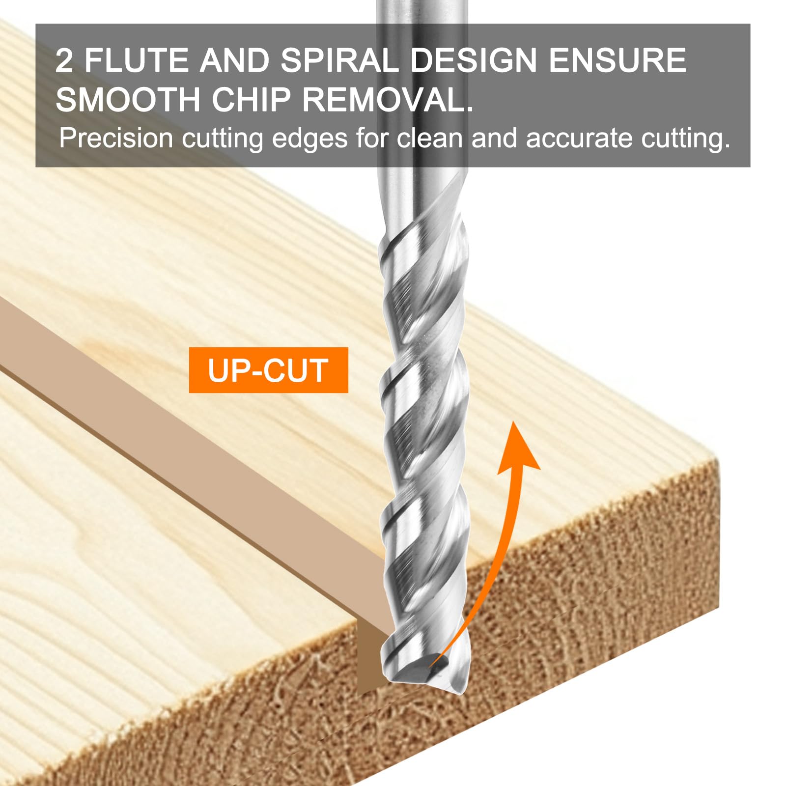 QUARKZMAN 5Pezzi Fresa A Spirale 6mm Diametro Taglio Fresa Per Legno