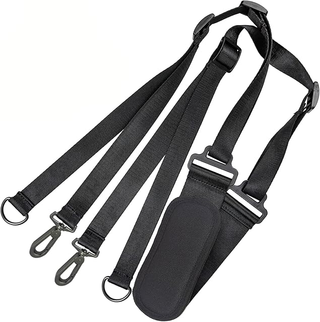 Kick Scooter Shoulder Strap, LS&GHY Upgraded Adjustable Carrying Strap with Stainless Steel Clasps for Hoverboard, Folding Bike, Electric Scooter,Kids Bike,Yoga Mat, Beach Chair and More