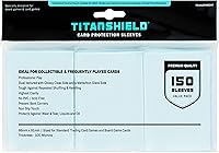TitanShield Premium Clear Card Sleeves for Pokemon, MTG, Lorcana, Flesh & Blood - 150 Pack Standard 66x91mm 100 Micron Thick