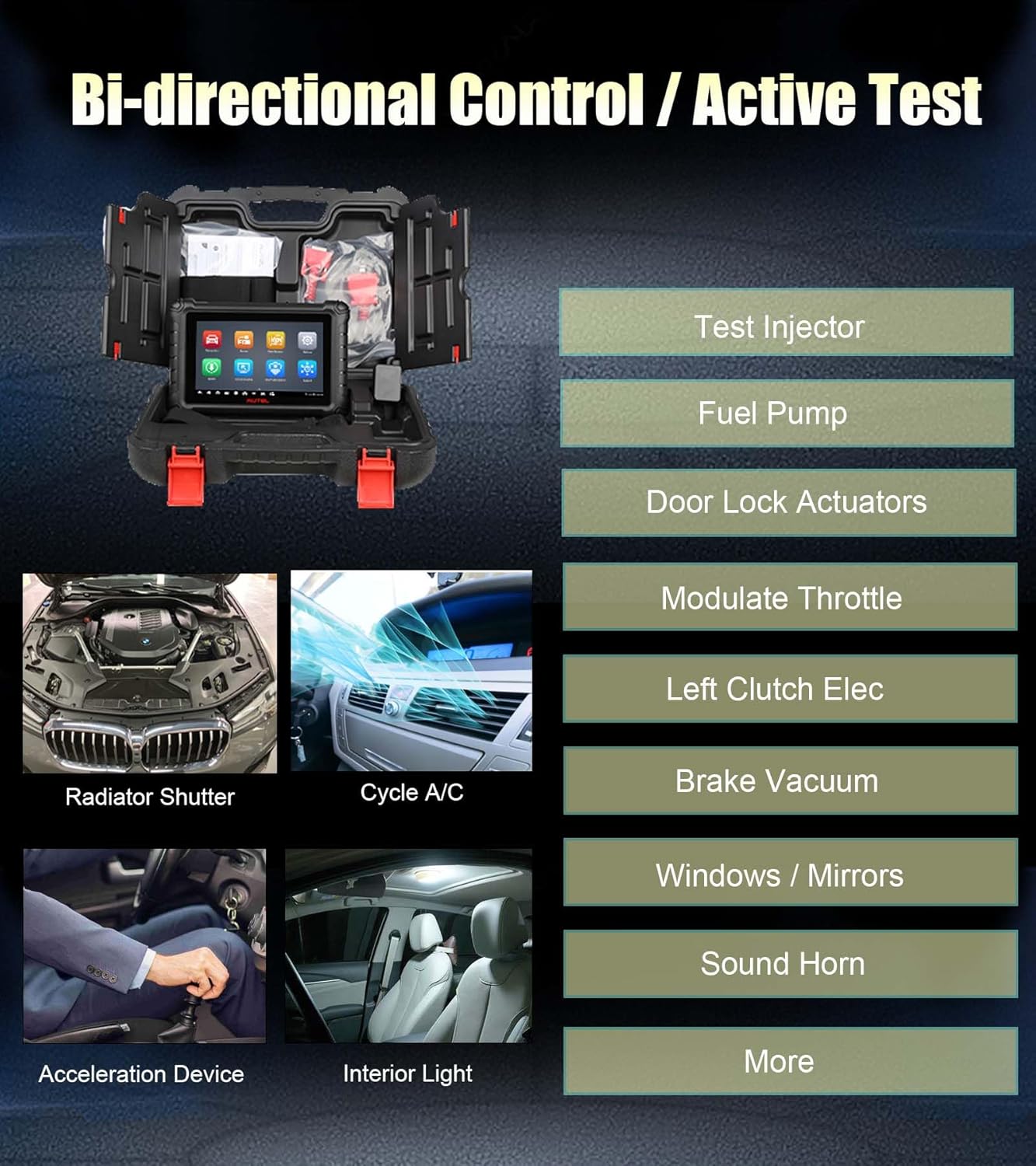 Autel MaxiCheck MX900 with MV108 Bidirectional OBD2 Scanner Updated of MK900 MK808 MK808S MK808BT Android 11, 40+ Service Functions 8 inch All System Diagnostics Scan Tool