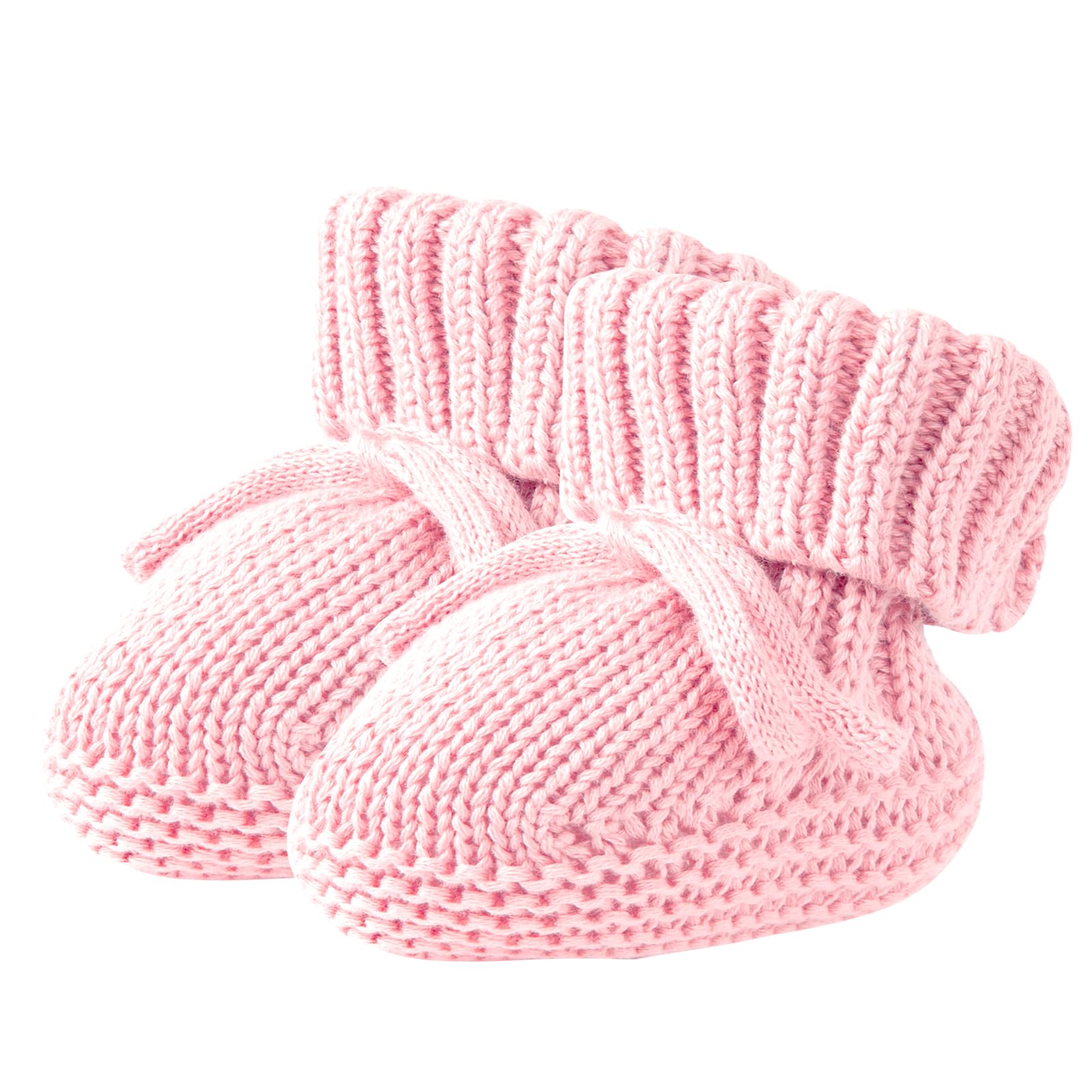 Fangool Newborn Shoes | Soft Knitted Baby Booties | A Gentle Hug for Tiny Feet | Warm, Cozy & Lightweight Infant Shoes for Boys & Girls (Pink, 0-6 Months)