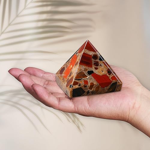 Miniatura 343 de Amazing Gemstone Lapis Lazuli Pyramid Crystal Healing Stones - 2" Great Pyramid Figurine of Natural Stone Pyramid for Meditation, Reiki, Chakra