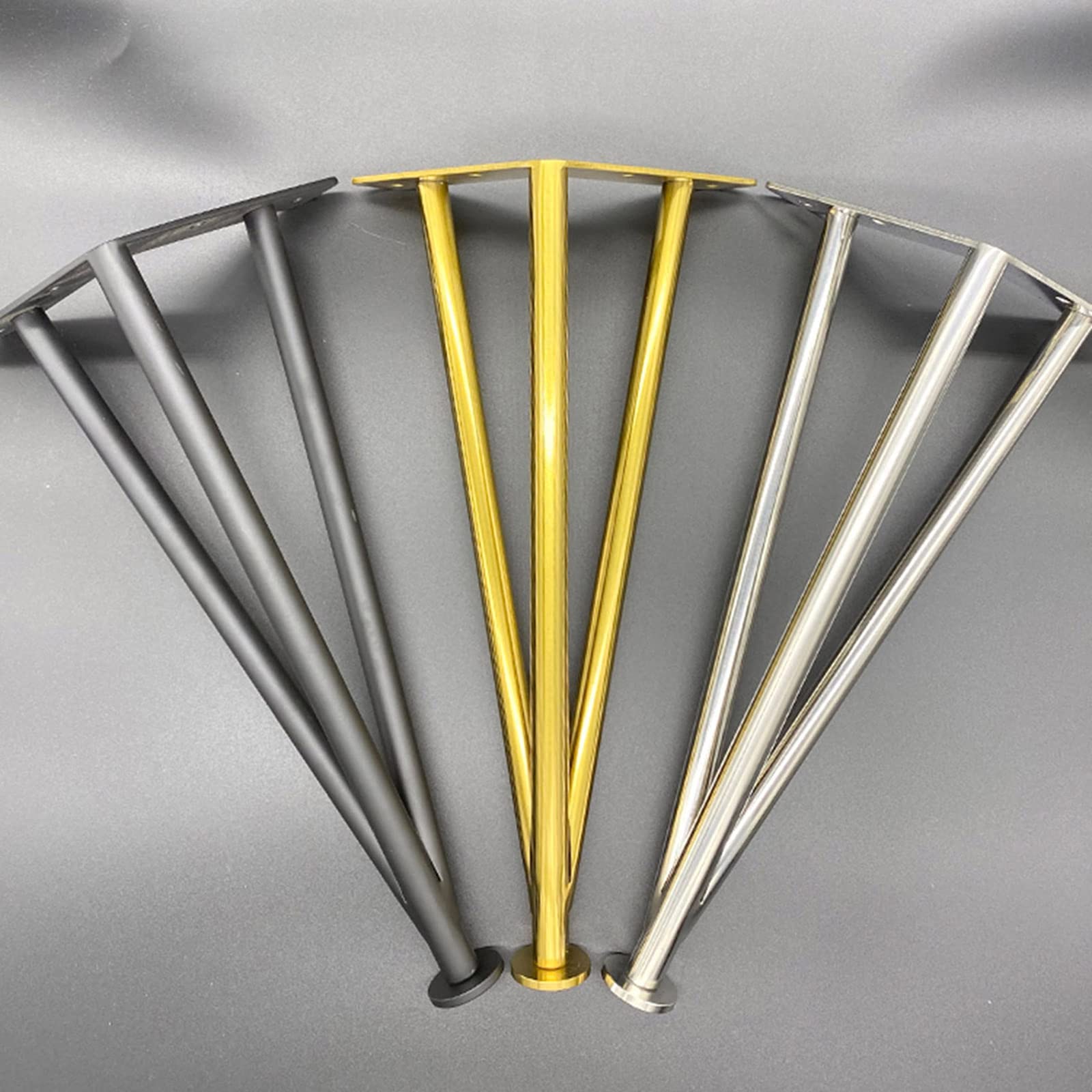 Gambe per mobili,Gambe per tavoli resistenti,Piedini in Metallo Regolabili X4,Gambe per Mobile da Bagno,per Fai da Te,Acciaio Inossidabile,con Viti/Argento/30Cm/12In