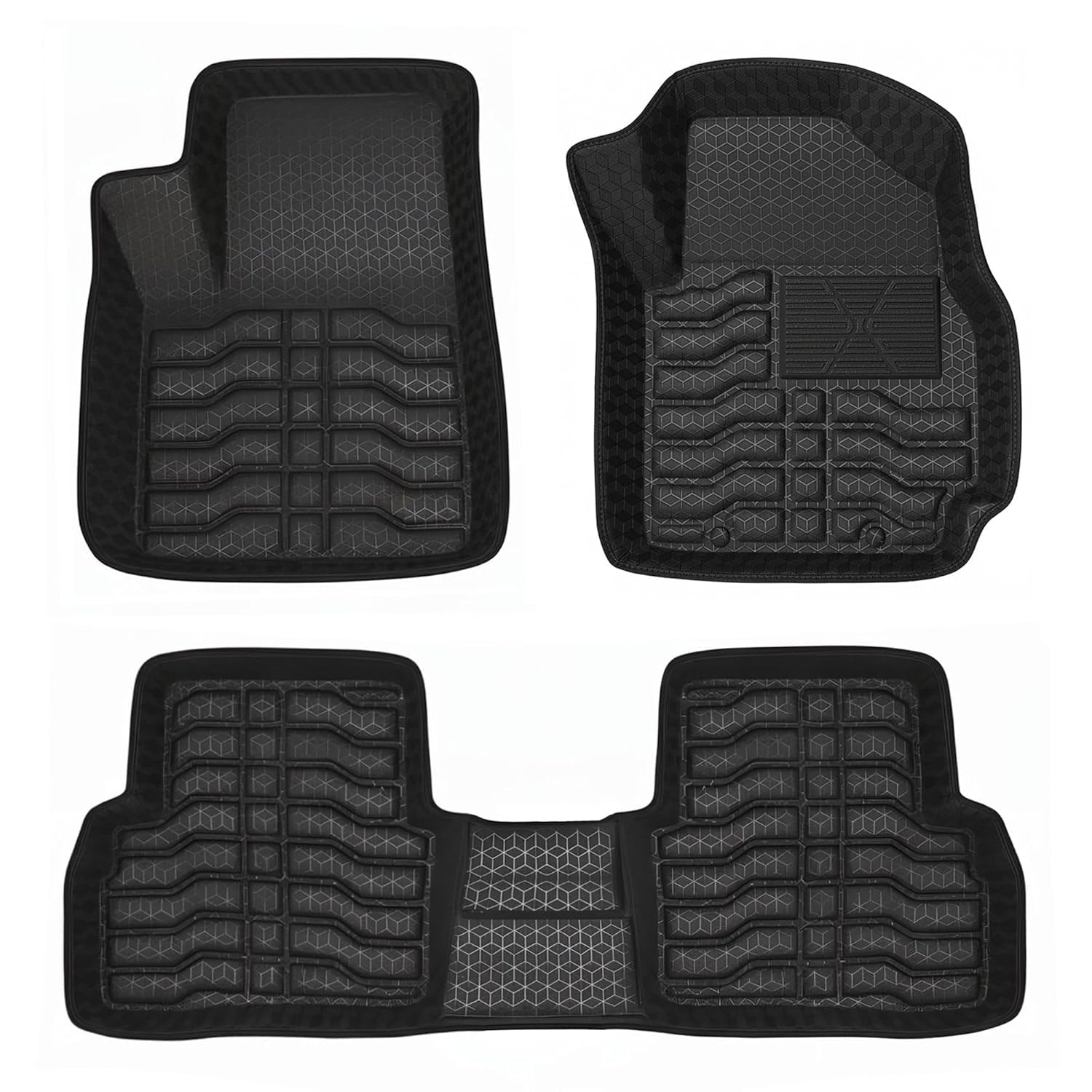 3D mat car Foot mat car Floor mat (Black) Fit for I20 Sportz IVT 2026 | Rubber-image-36