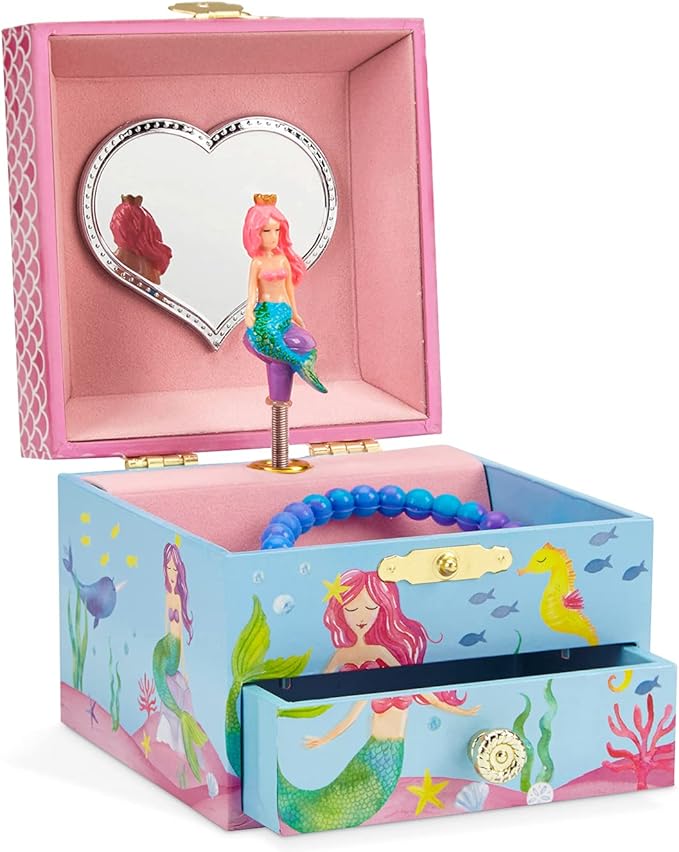 Jewelkeeper Mermaid Girl's Musical Jewelry Box, Underwater