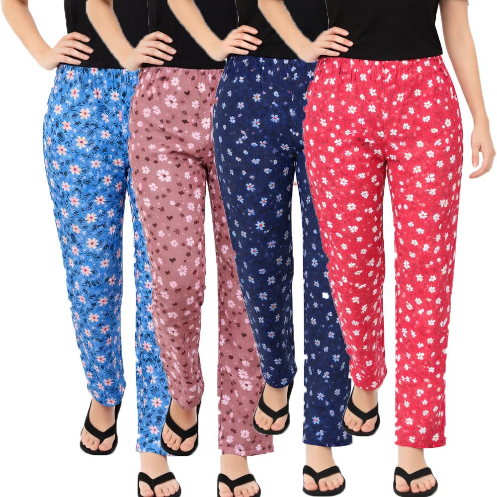 brand flex Womens Cotton Pyjama Pant for Girls (Prints May Vary) Pack of 4-picture-13