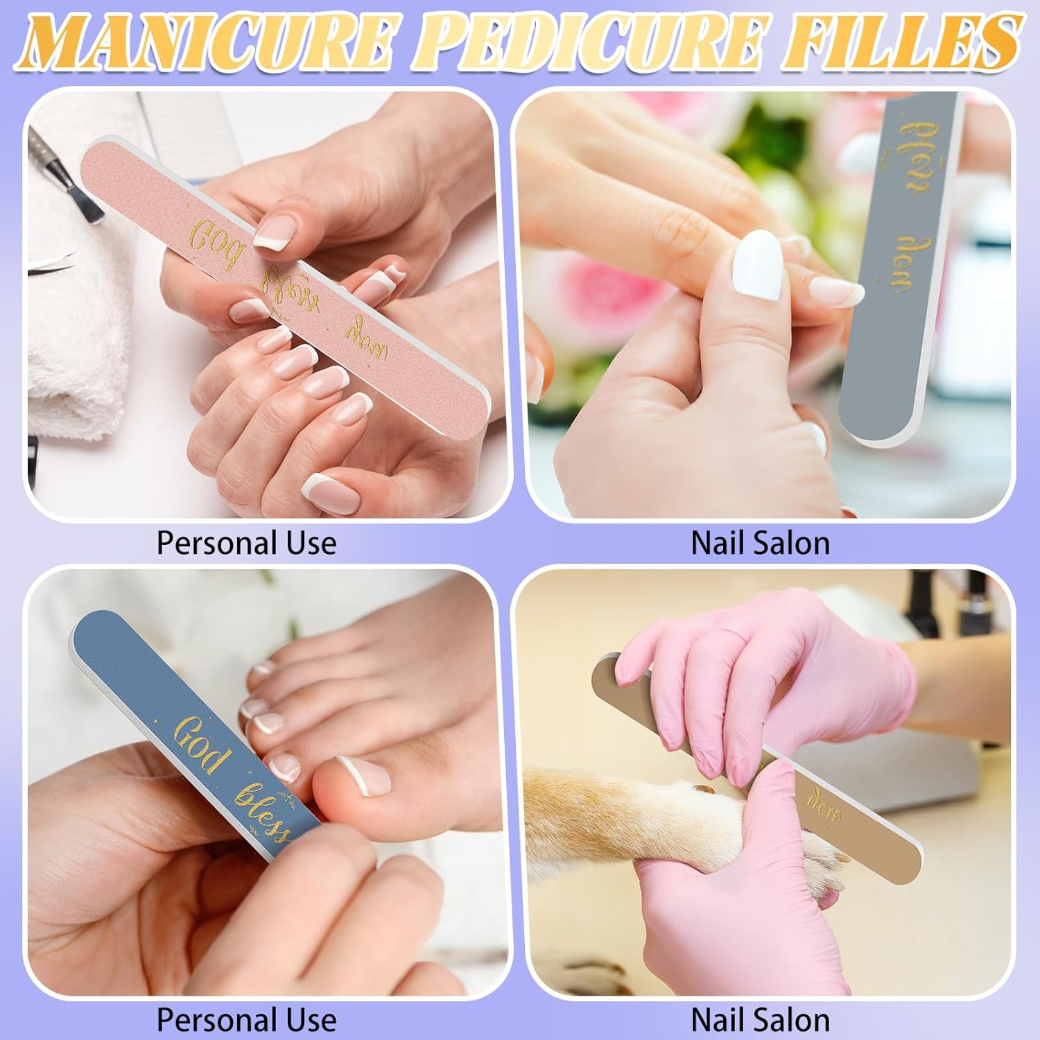 50 Pack Christian Gifts for Women Scripture Mini Nail Files Christian Party Favors Bible Verse Emery Boards Religious Small Gifts for Teacher Mother Employee Staff Coworkers Office Supplies - Image 5