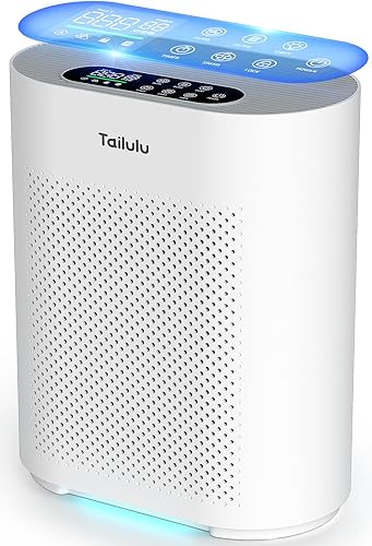 Tailulu HQKJ-180 - Purificadores de aire para habitación grande de hasta 2200 pies cuadrados, sensor de calidad del aire PM2.5, modo de sueño de 20