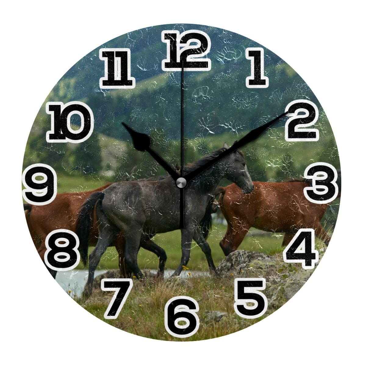 Horloge murale sans tic-tac pour chambre éliminant les bruits