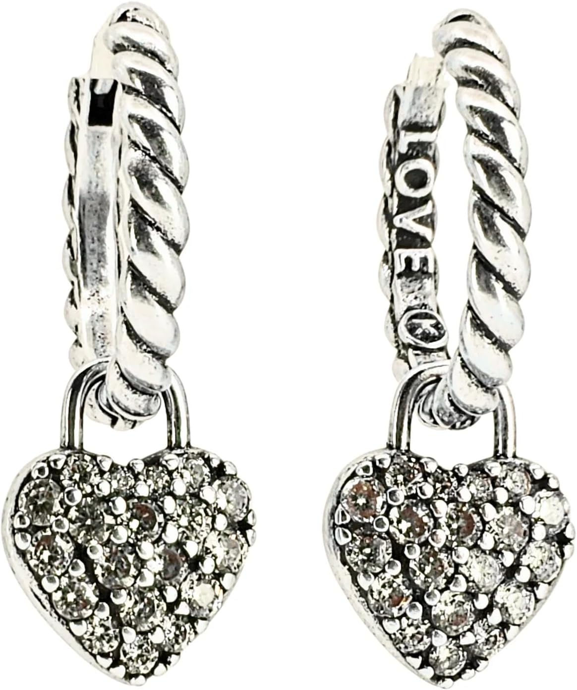 Katia Designs Love Forever Pavé Heart Huggie Earrings