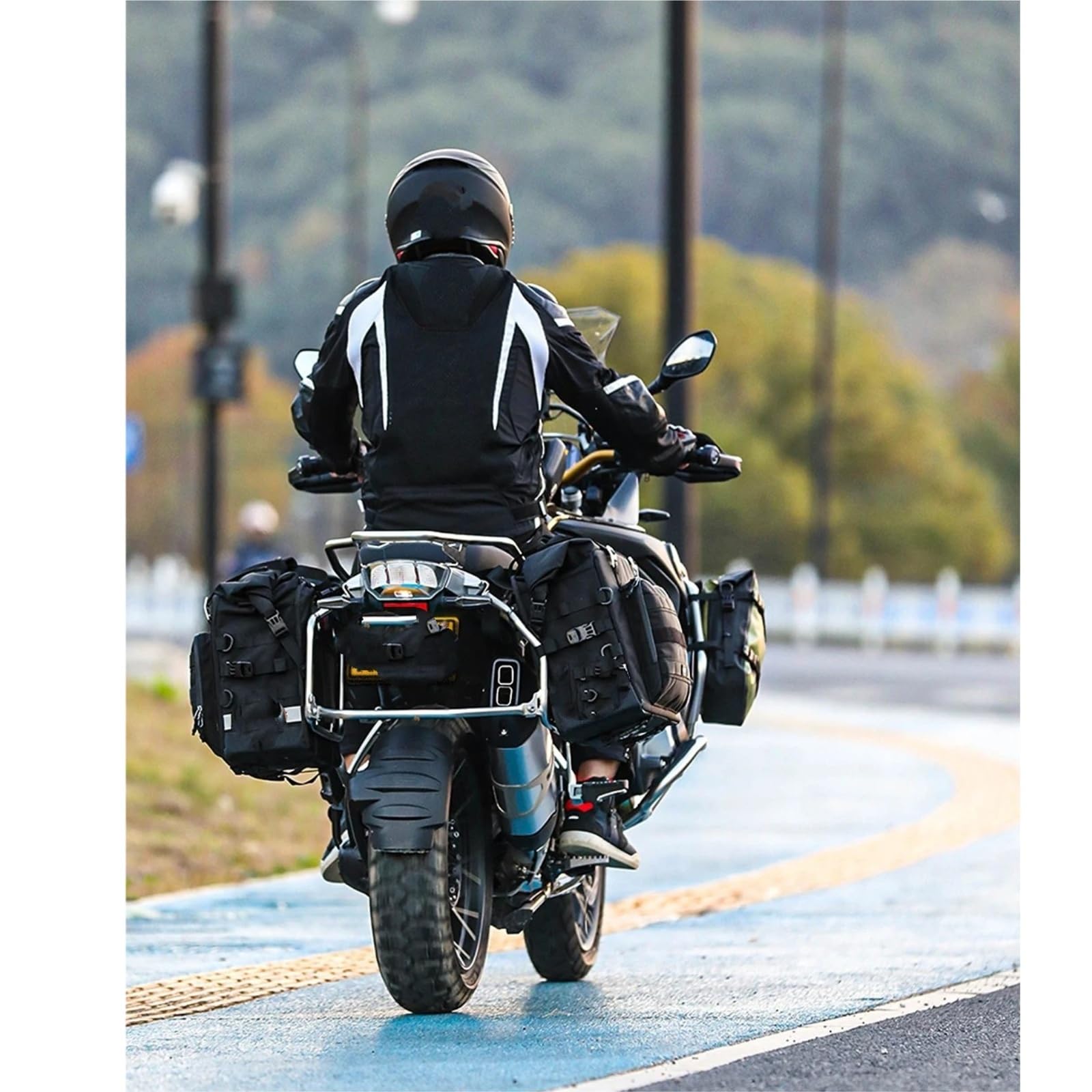 Seitentasche, 25 L, Würfel, Anti-Fall, Schnellverschluss, Motorrad-Sattelbox, REIT- Und Reisegepäcktasche GepäCktasche FüR Motorrad