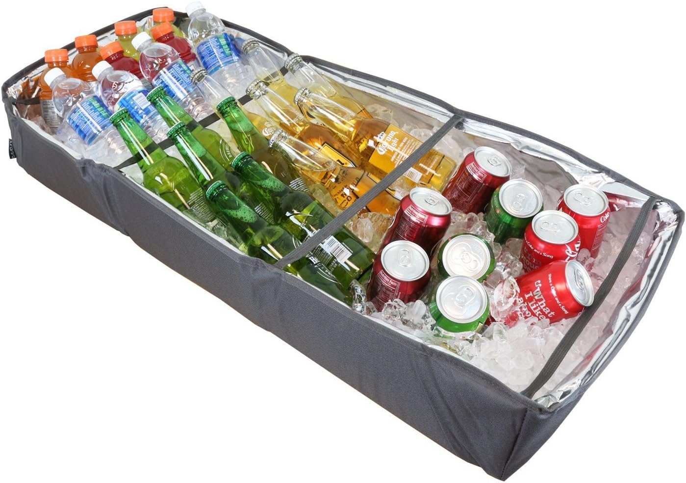 Insulated Food & Drink Portable Foldable Party Cooler and Serving Tray for Beverages, Buffet, Picnic, BBQ, Salad Seafood Bar