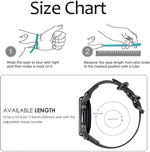 Miniatura 6 de Fintie - Correas deportiva de nailon suave de 087pulgadas compatibles con Samsung Galaxy Watch 3 de 177pulgadas Galaxy Watch 181pulgadas Gear S3