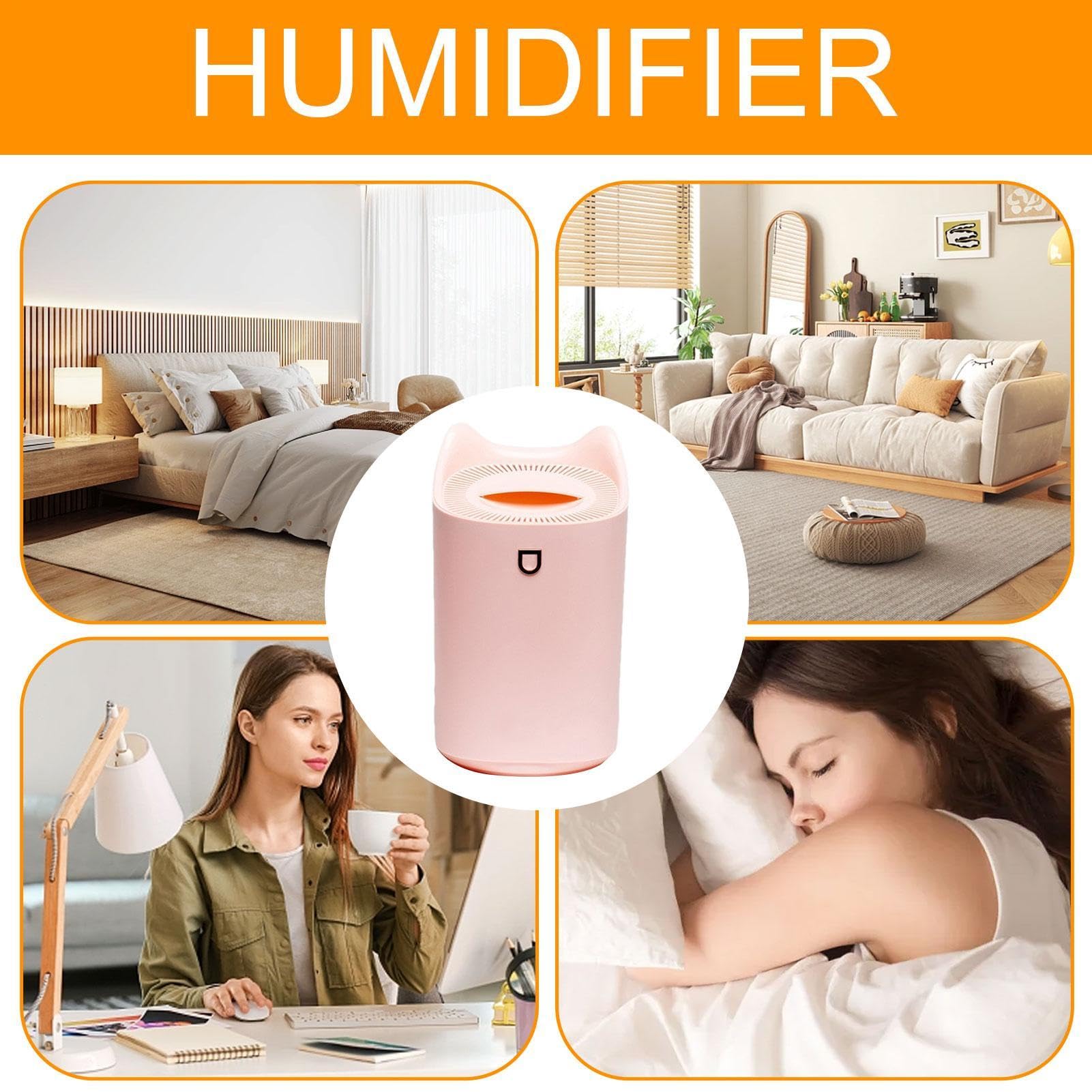 Umidificatore Personale 3L Serbatoio D'Acqua Elettrodomestico Personale Con | Umidificatore a per Aria per Stanza, Ufficio, Casa, Interni, Asilo e