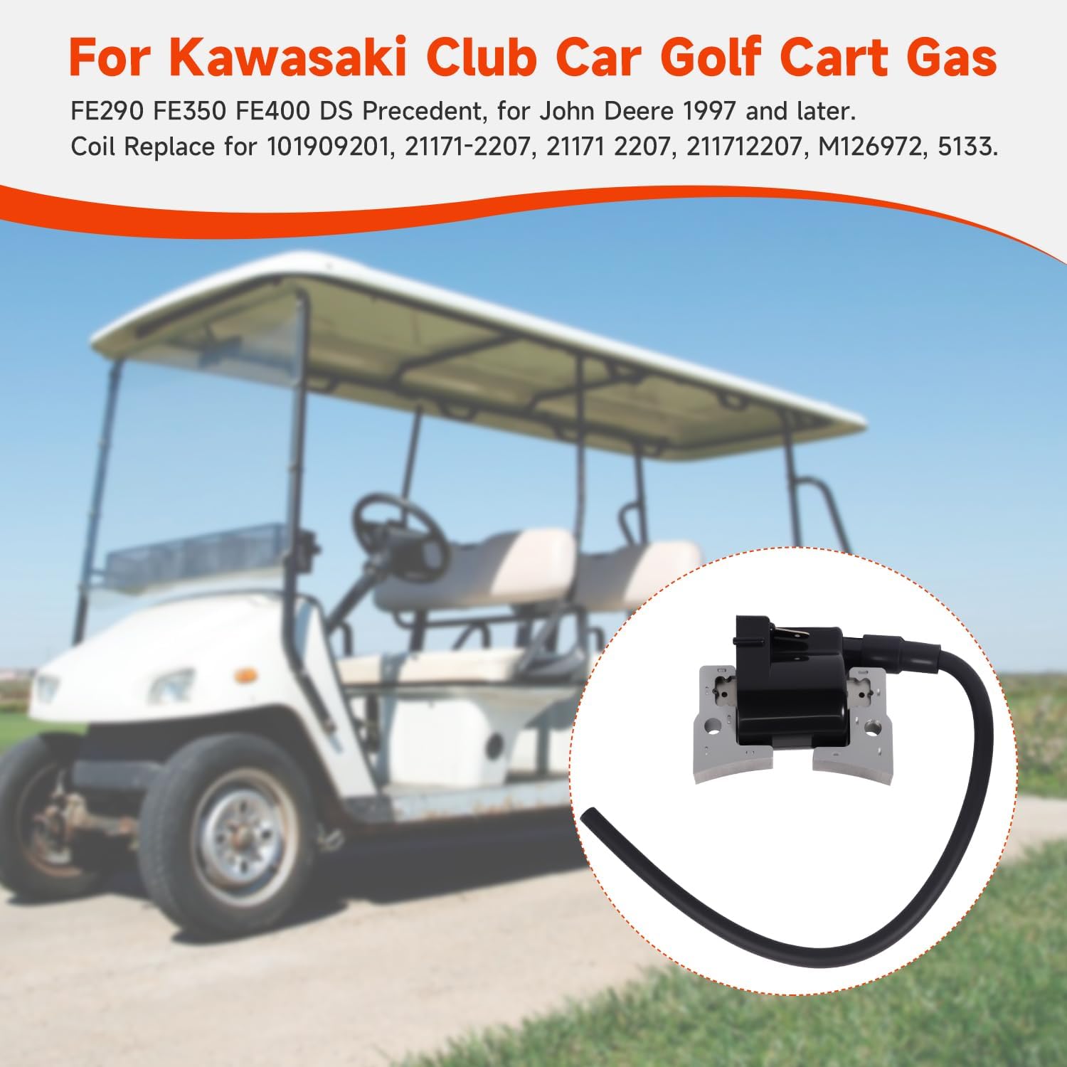 Ignition Coil 101909201 & RPM REV Limiter 1019094-01 & Igniter Module 211192161 for Club Car for Kawasaki FE290 FE350