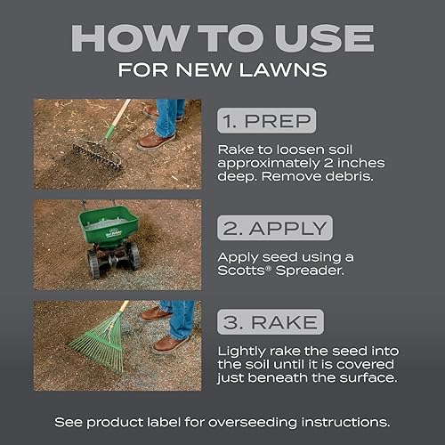 Miniatura 10 de Scotts Turf Builder Grass Seed Northeast Mix es una mezcla premium para césped del noreste con nutrición de construcción de raíces, 5.6 libras.