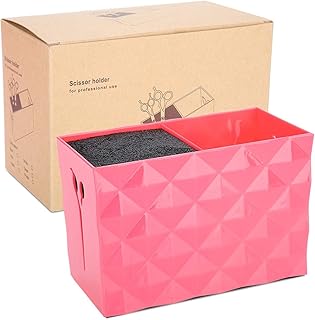 Scissor Holder For Groomers, Hairdressing Storage Box Layers Scissors Comb Hairdressing Scissors Storage Box (Rojo)