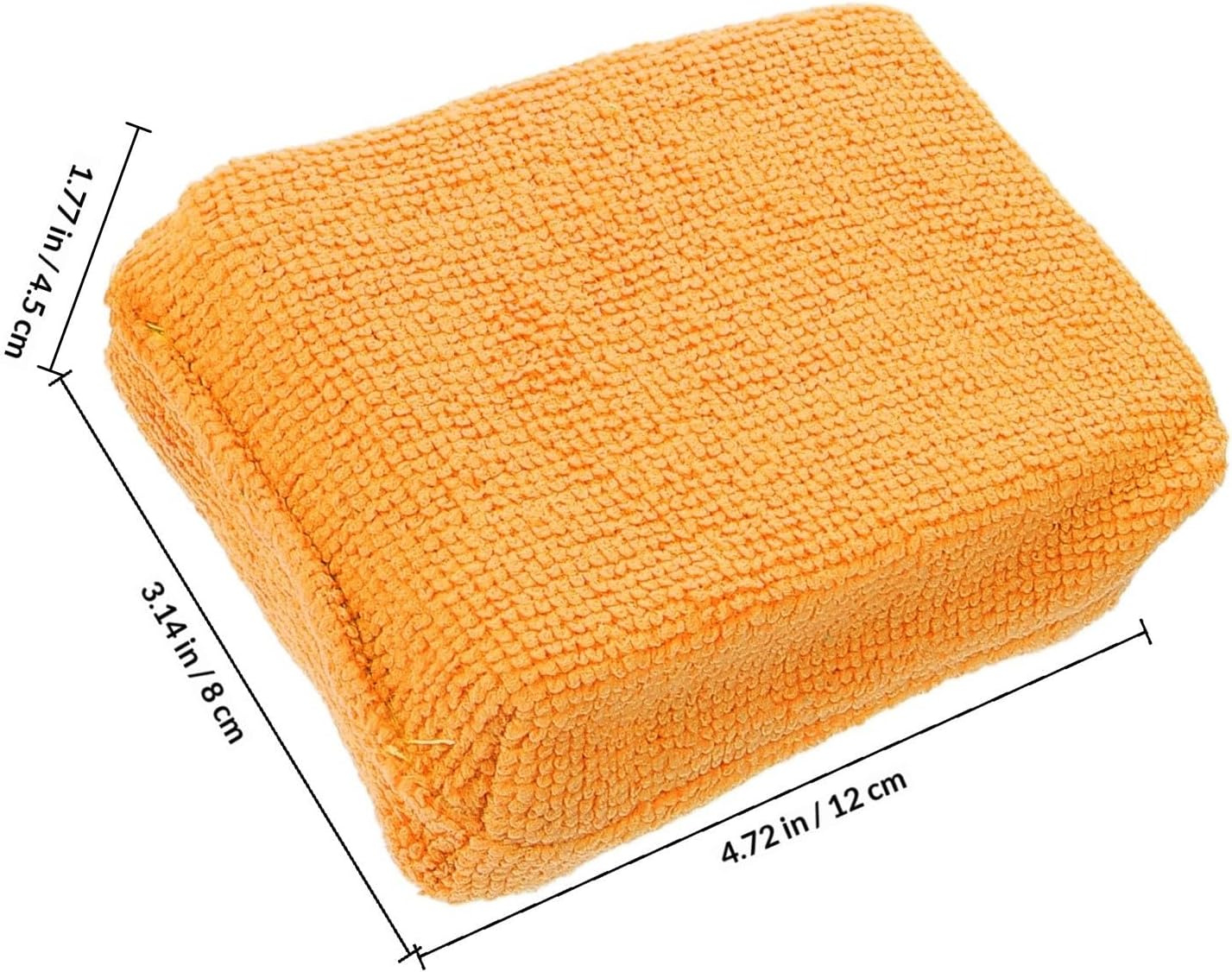 5pcs Microfiber Car Waxing Pads for Car Polishing and Glass Cleaning Orange Polishing Buffing Pads and Detailing