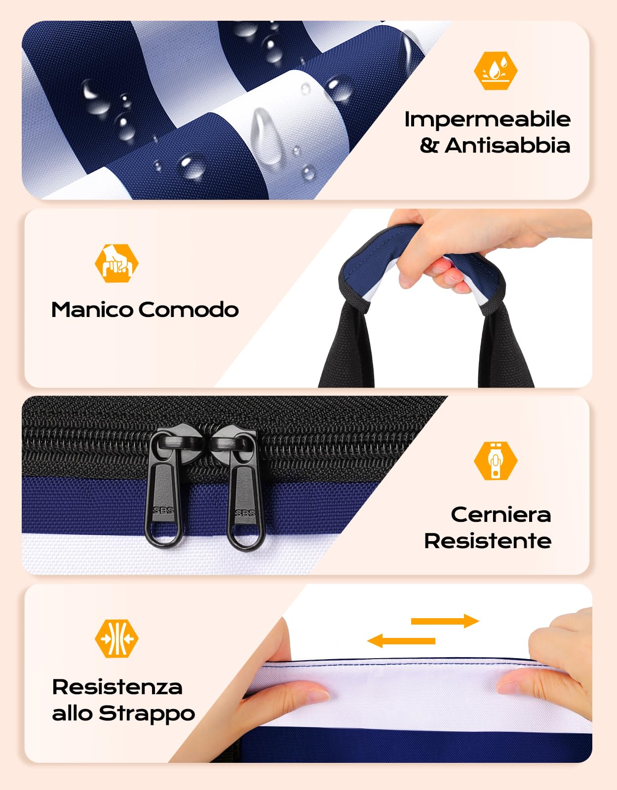 CIRYCASE Borsa Mare Grande con Termica XXL, 54L Borsa da Spiaggia Viaggio Impermeabile, Pieghevole Borsone Mano Tote Bag Multitasche, Borse per Attrezzatura da Nuoto Famiglia/Shopping/Palestra/Vacanze