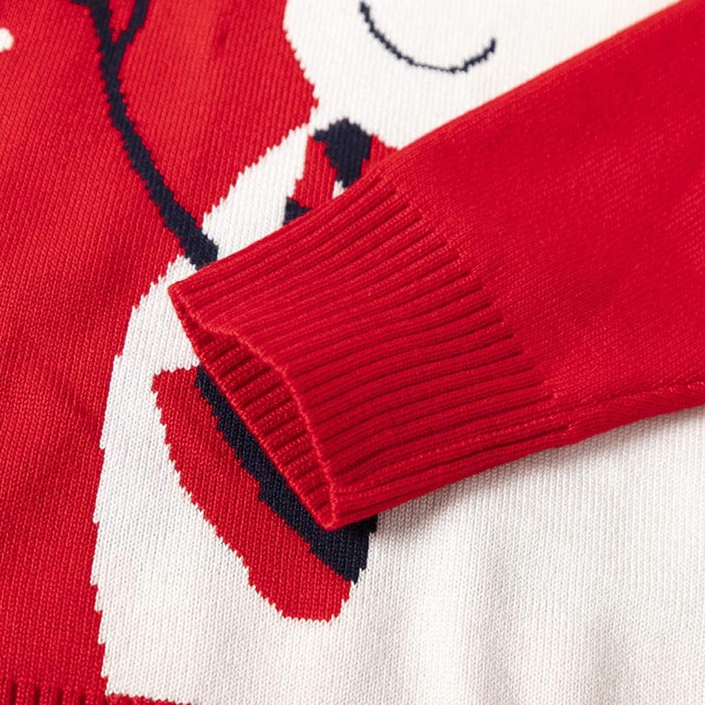 Girl Ugly Christmas Sweater - Big Boys Knitted Snowman Reindeer Xmas Holiday Pullover Sweater Kids Red 8-16 Years Old - Image 6