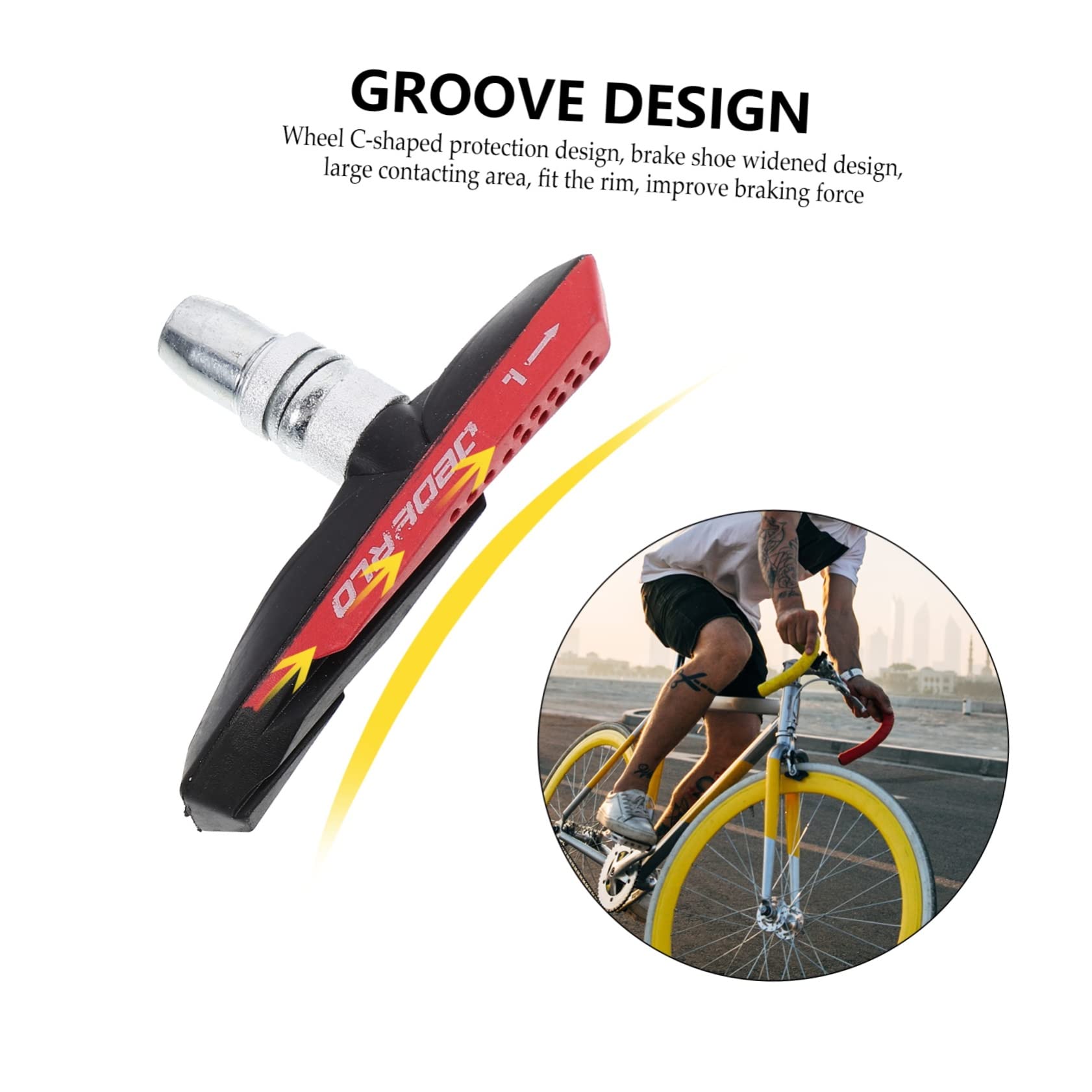 BESPORTBLE 5 Paires De Plaquettes De Frein De Vélo Blocs De Frein De Vélo Plaquettes De Résistance De tes De De Route Patin en Feutre Excersise Silencieux