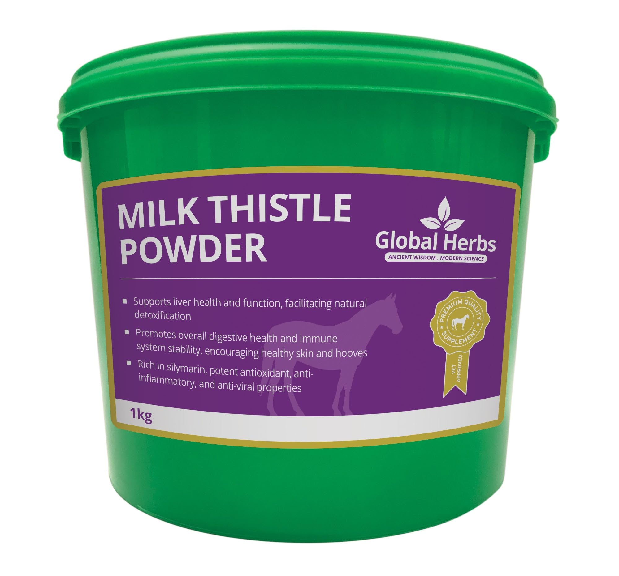 Global Herbs Milk Thistle Powder Equine Liver & Detox Support 1kg