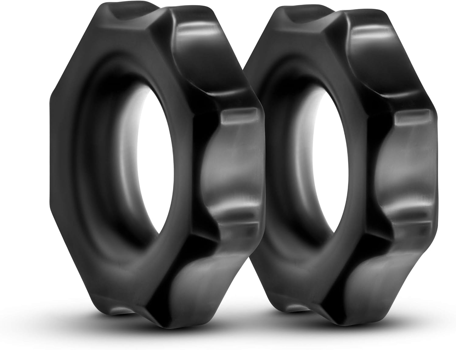 Blush Novelties Stay Hard Nutz Super Elastic Cock Rings - Soft and Stretchy - Increase Stamina and Enjoy Harder Erections - Tear Resistant Elastomer - Two Included C Rings - Sex Toy for Men Couples