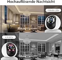 DIDseth 2K 3MP WiFi Beltéri Biztonsági Kamera 2,8" Kijelzővel - 360° Megfigyelés, Kétirányú Videóhívás, Mozgásérzékelés, Kisállat Kamera, Ok 8