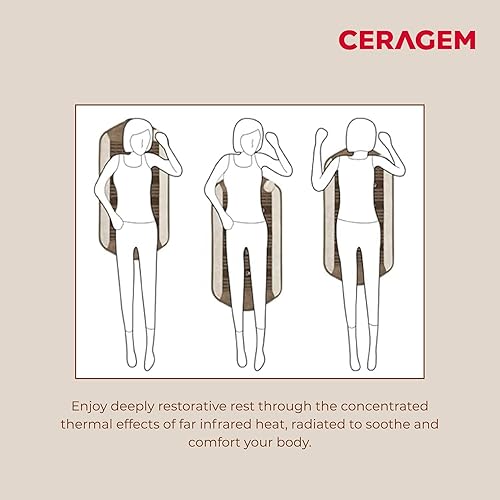 Miniatura 6 de CERATONIC MAT (Ceramix Ml) | Tapete portátil de terapia de calor infrarrojo lejano con microbolas ceratónicas para aliviar el dolor, mejorar el