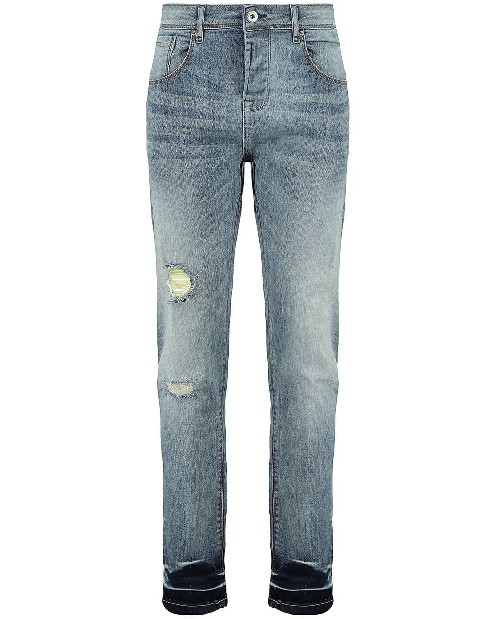 Twisted Soul Mens Contrast Denim Jeans