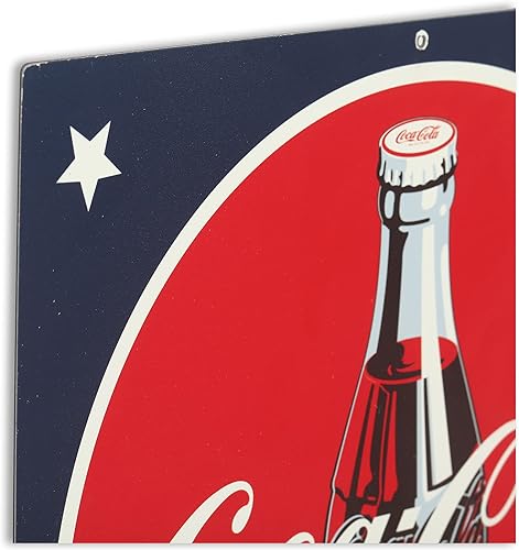 Vista 60 de Coca-Cola Things Go Better With Coke - Letrero de metal vintage de Coca-Cola para cocina, cueva de hombre o garaje Blanco/Rojo