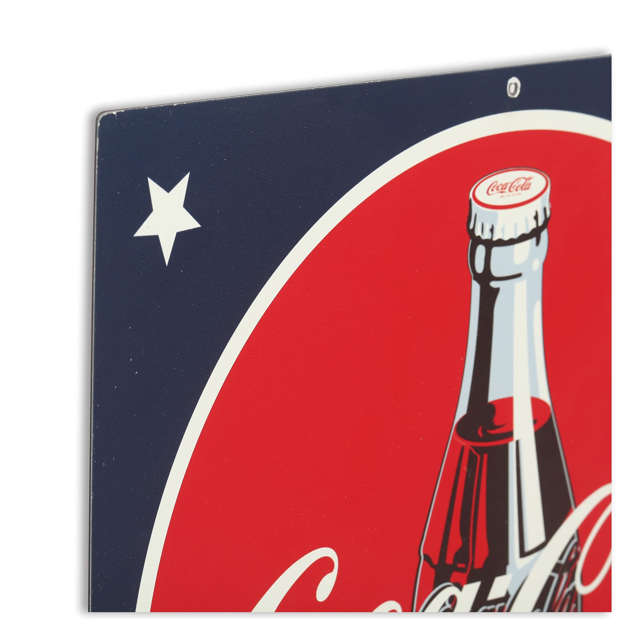 Amazon.com: Coca-Cola Metal Sign With American Flag - Vintage
