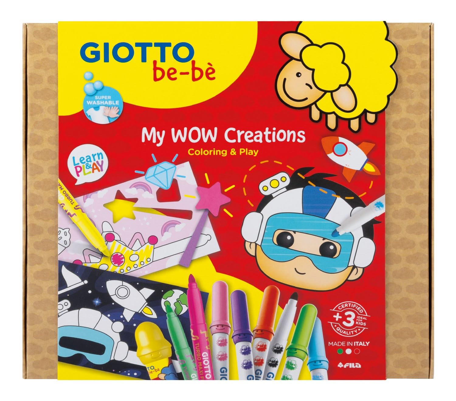 Giotto be-bè Set Creativo para Colorear, My Wow Creations, 24 piezas