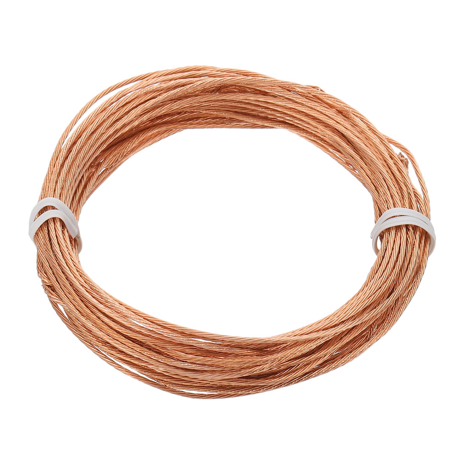 PATIKIL Bare Copper Ground Wire, 18 Gauge 25 Feet Solid Braided Copper Cables Electronic Wire Grounding Conductor Stranded Metallic Wire for Lamp Electrical Equipment