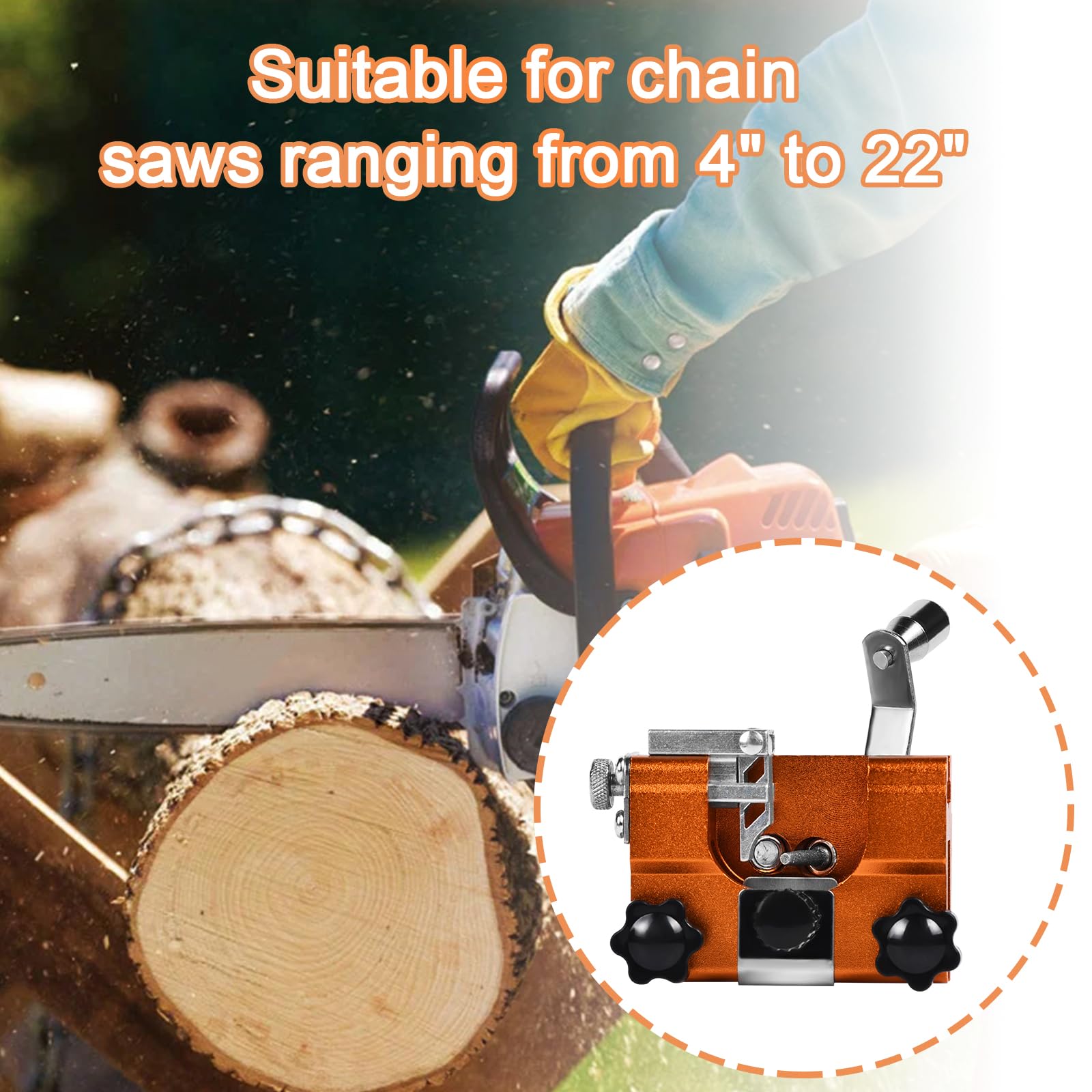 Chainsaw File Chainsaw Sharpener Tool Kit | Hand Crank Sharpener With ...